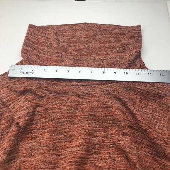 P Luca Milano Women's XL Turtle Neck 3/4 Sleeve V Front Dress Brown Preowned - Picture 4 of 15